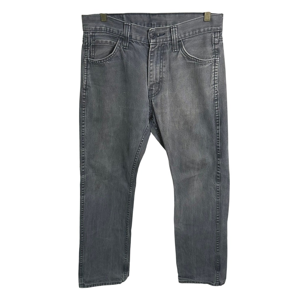 Levi's 513 Slim Straight‎ Jeans Mens 29x30 Grey Denim
